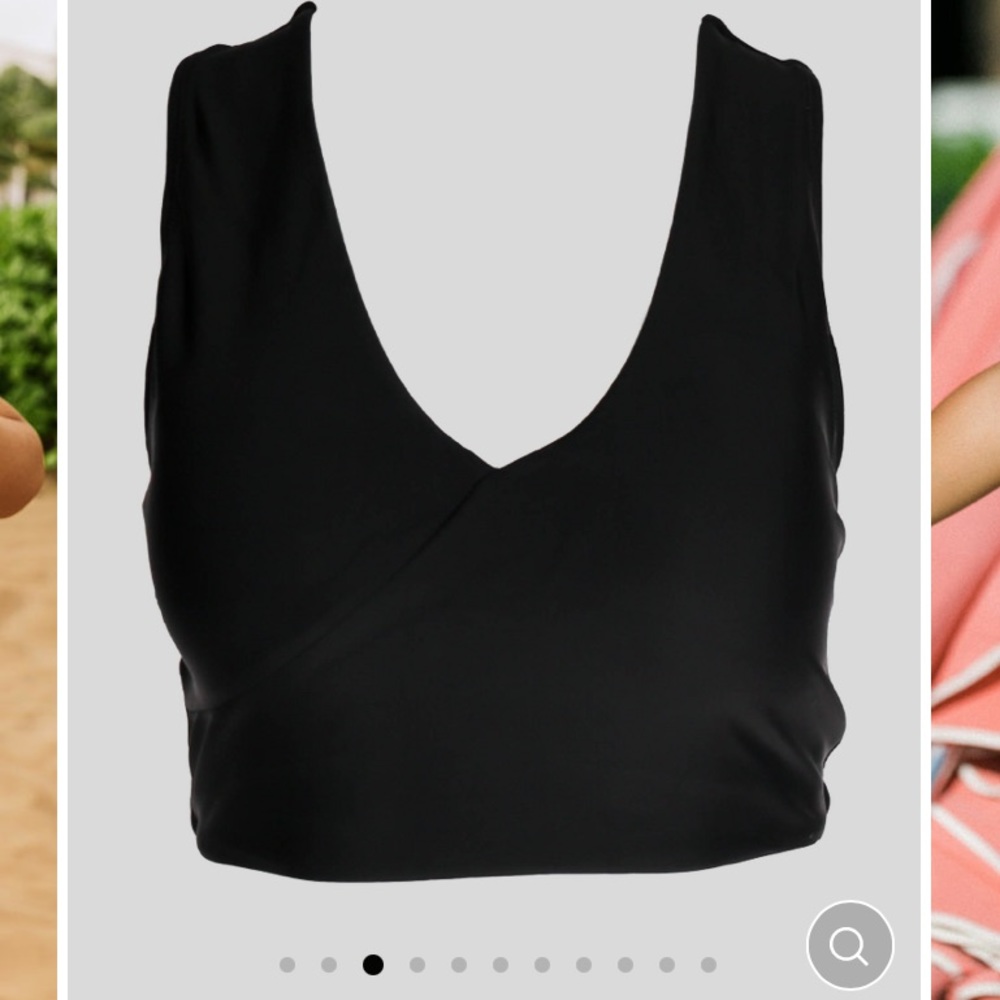 Nani swimwear black switch v top (XS)